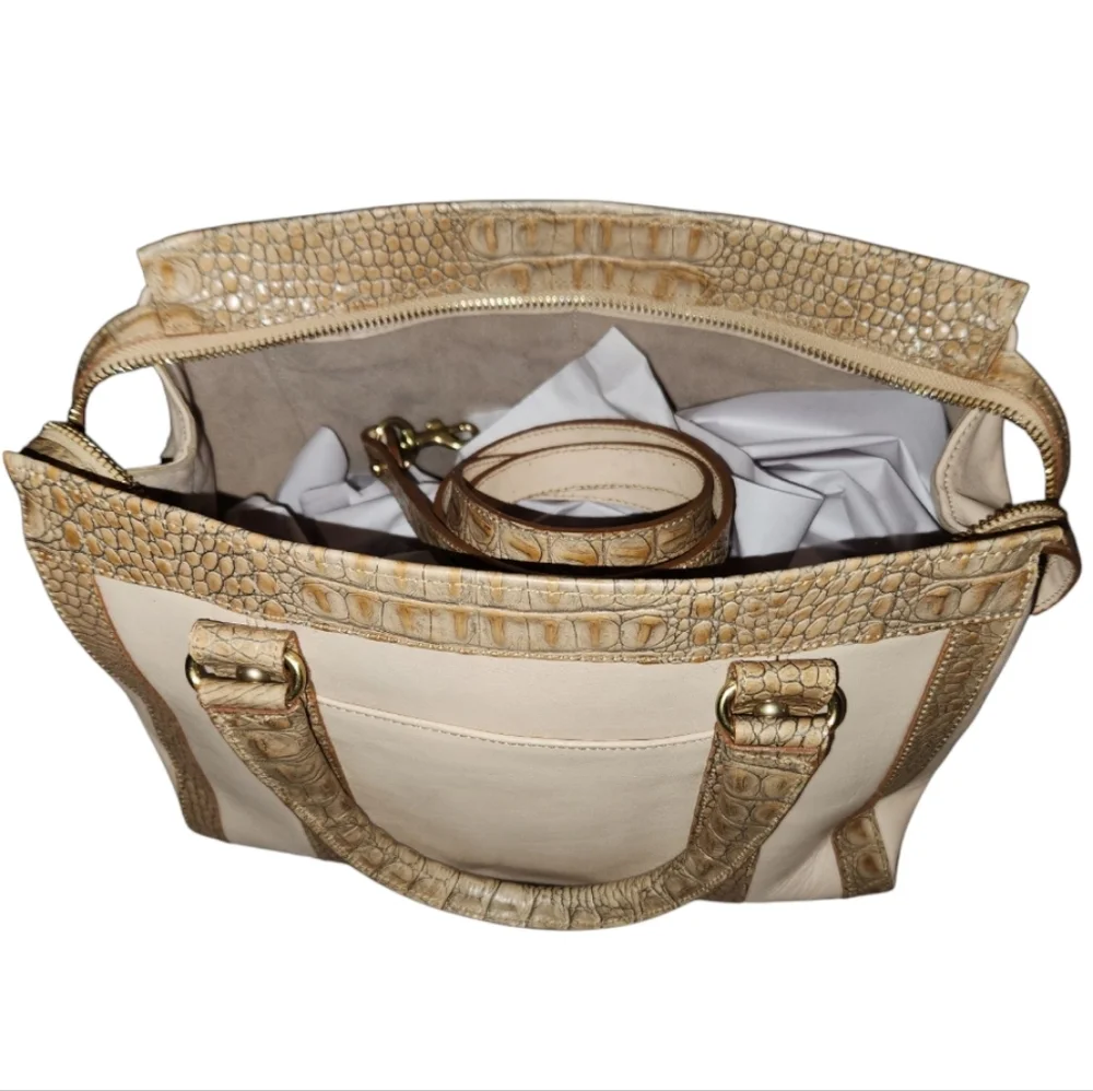 Brahmin Tuscan Creme Collection Handbag / Crossbody Bag - Picture 5 of 9